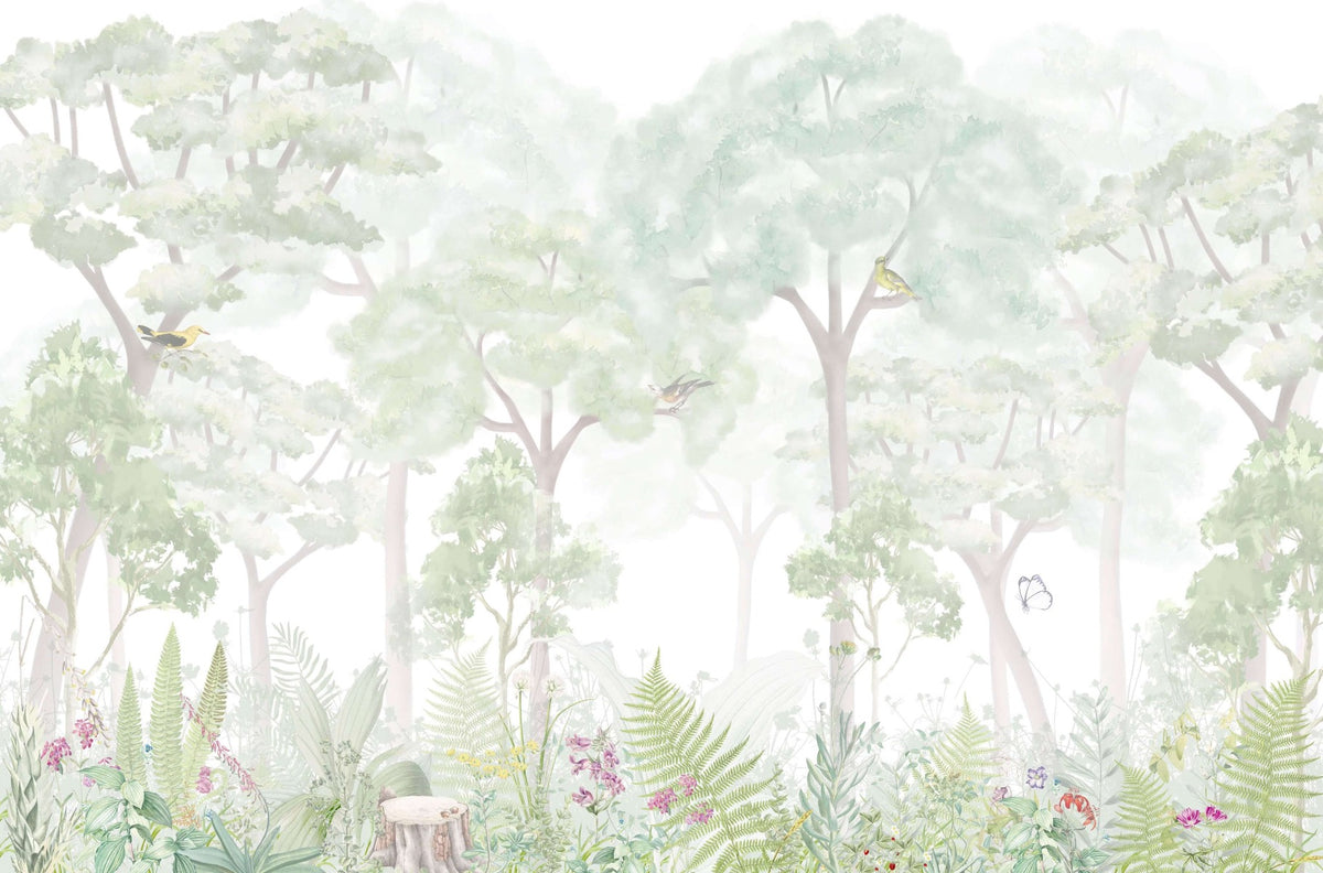 Fantasy Forest Nursery Wall Mural in your room