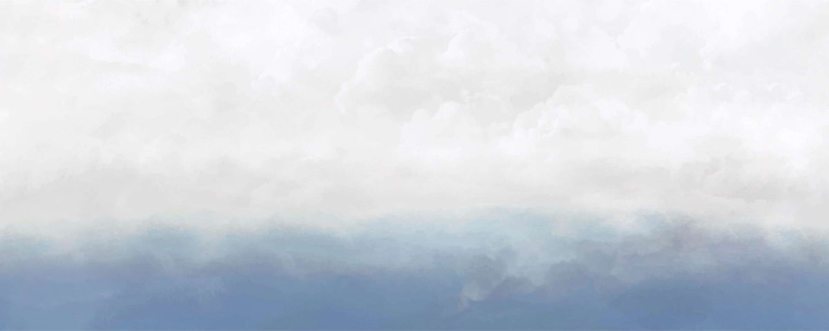 Blue White Sky Wall Mural in your room