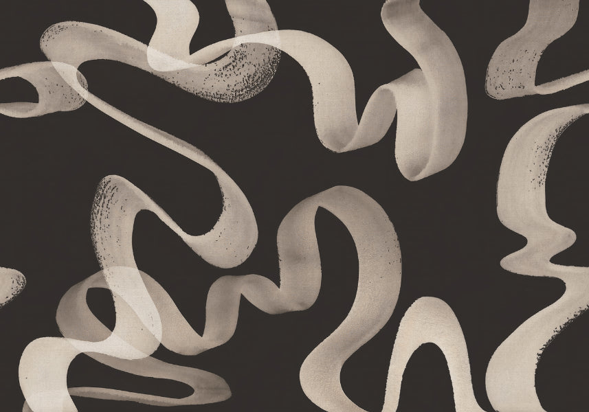 Abstract Swirls Wall Mural in your room — zoomed
