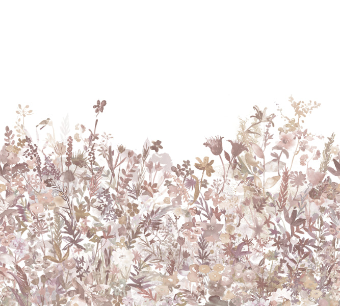 Pink Floral Wall Mural in your room