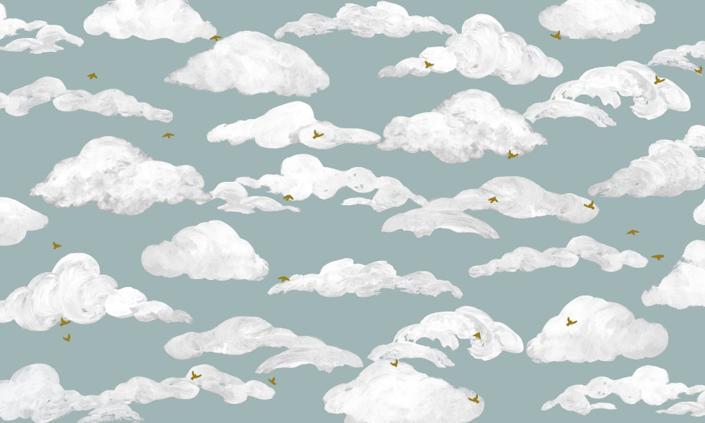 Serene Sky Wall Mural in your room — zoomed