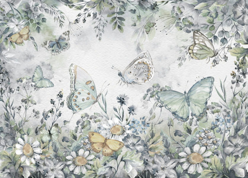 Butterfly Garden Wall Mural in your room