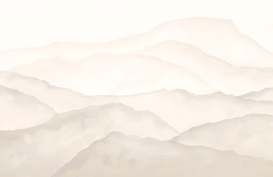 Beige Watercolour Mountains Wall Mural