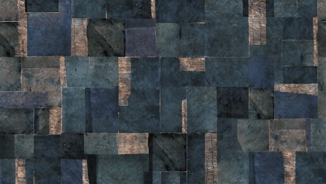 Blue Abstract Wallpaper Mural in your room