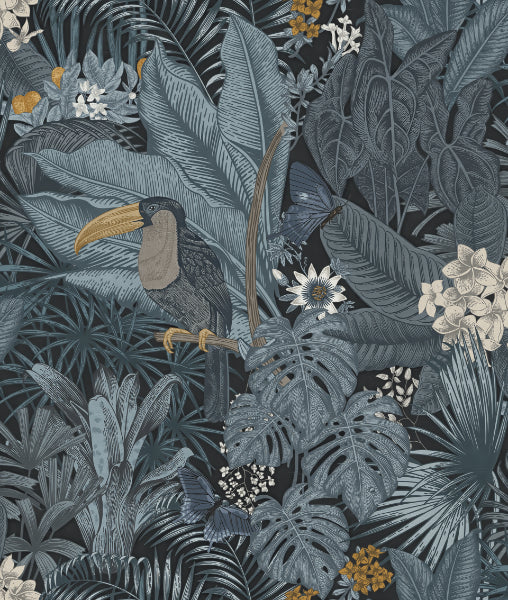 Tropical Toucan Wall Mural in your room — zoomed