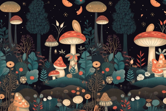 Mushroom Garden Wall Mural