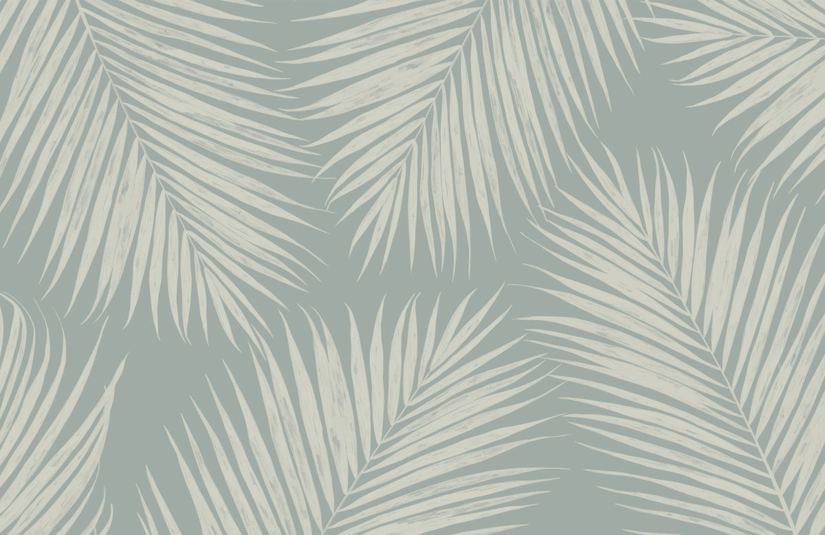 Serenity Palm Whispers Wallpaper in your room — zoomed