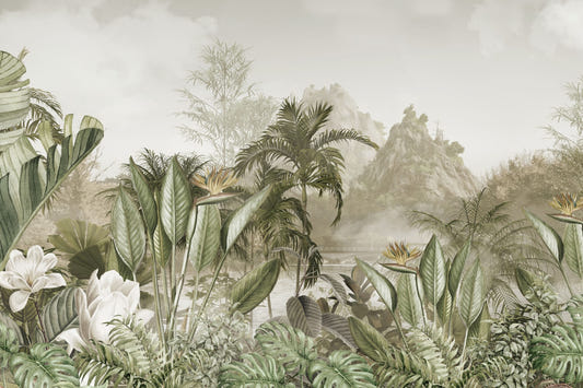 Ethereal Jungle Panorama Mural