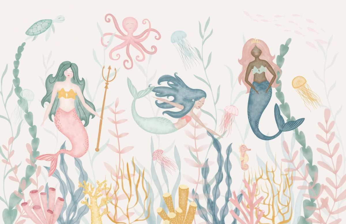 Dreamy Aquatic Ballet Wallpaper in your room — zoomed