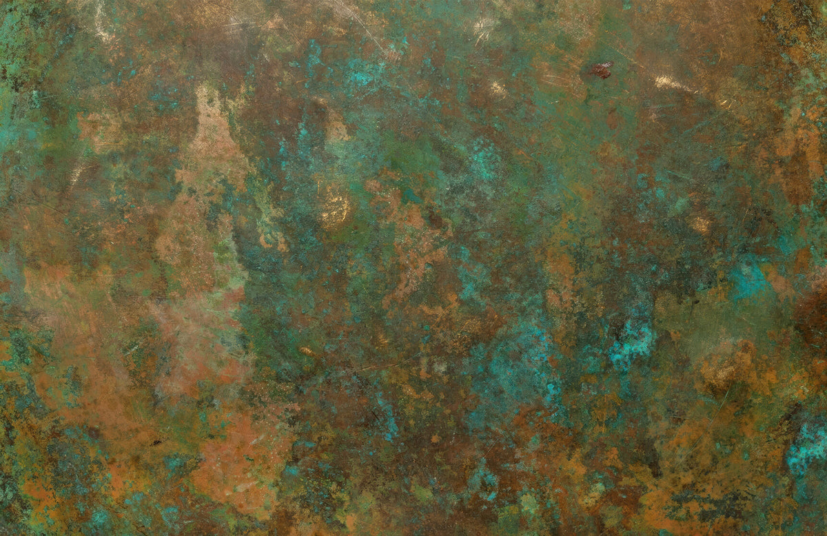 Ancient Bronze Teal Wall Mural in your room