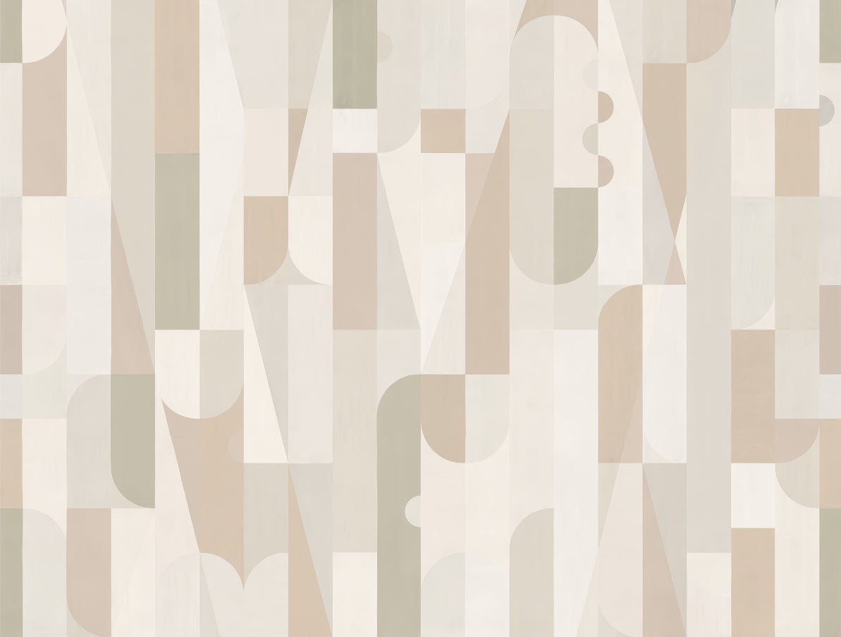Mosaic Sepia Tones Wallpaper in your room — zoomed