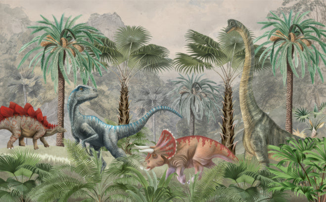 Mesozoic Mingle Wall Mural in your room