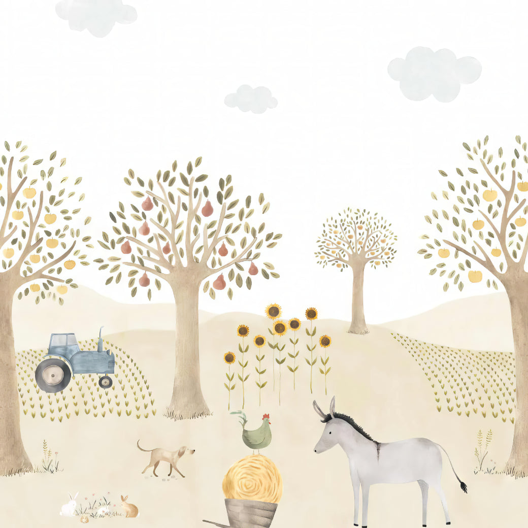 Countryside Whimsy Wall Mural in your room — zoomed