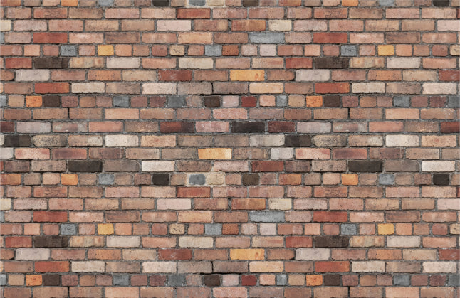 Rustic Charm Brick Wall Mural in your room — zoomed