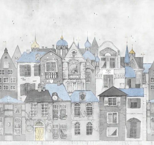 Sketchbook Structures Wall Mural in your room — zoomed