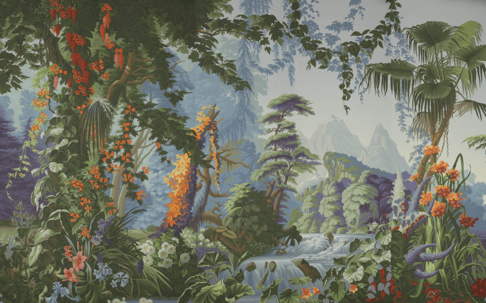 Peaceful Forest Wall Mural in your room — zoomed