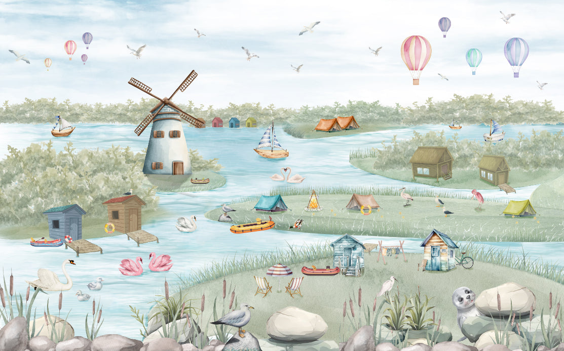 Breezy Shores Wall Mural in your room