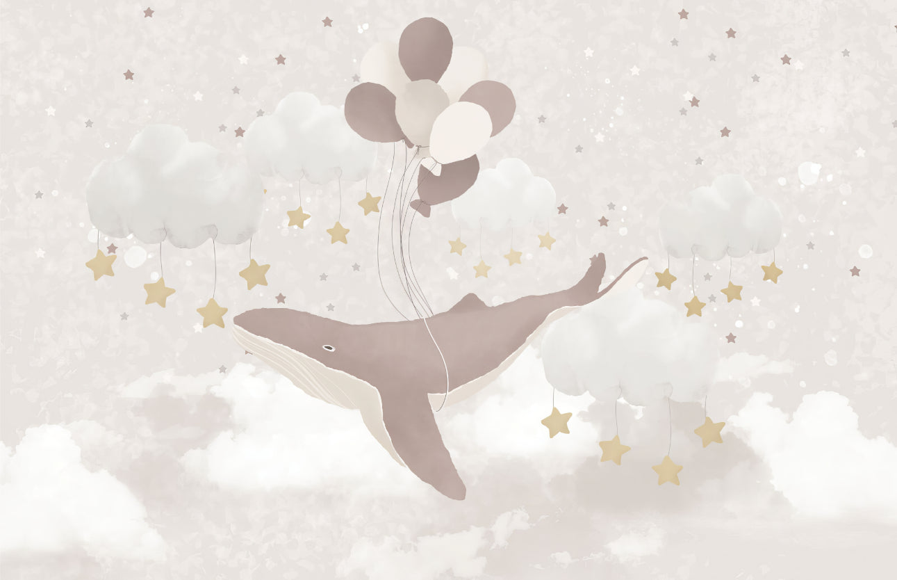 Whale Sky Parade Wall Mural