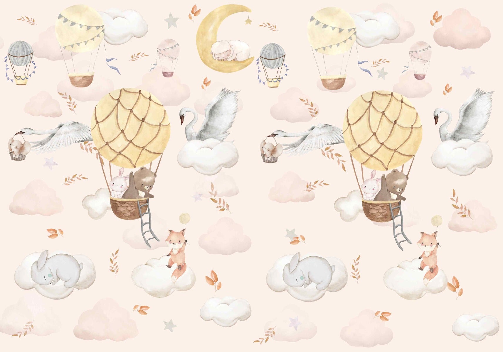 Whimsical Flight Animal Mural