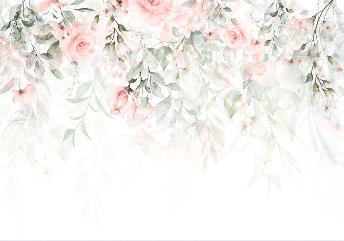Ethereal Rose Garden Mural in your room