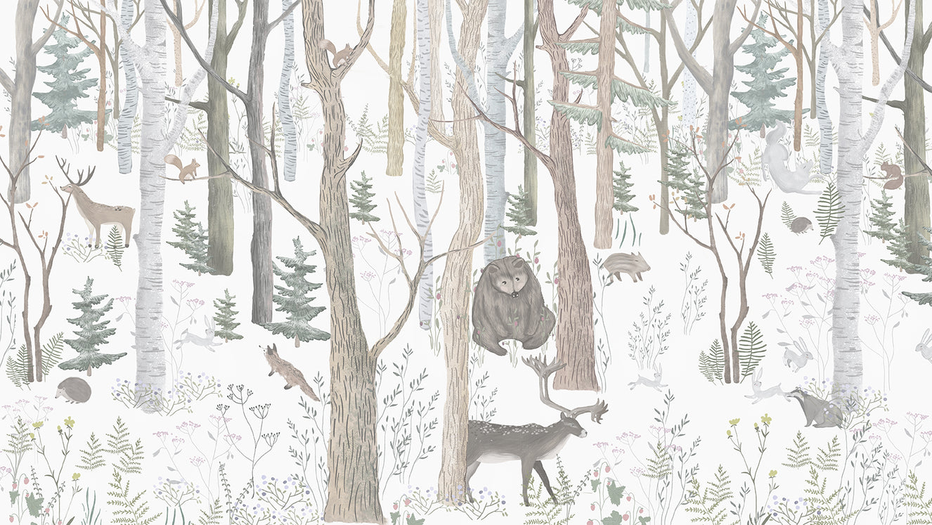 Mystical Forest Scene Wall Mural