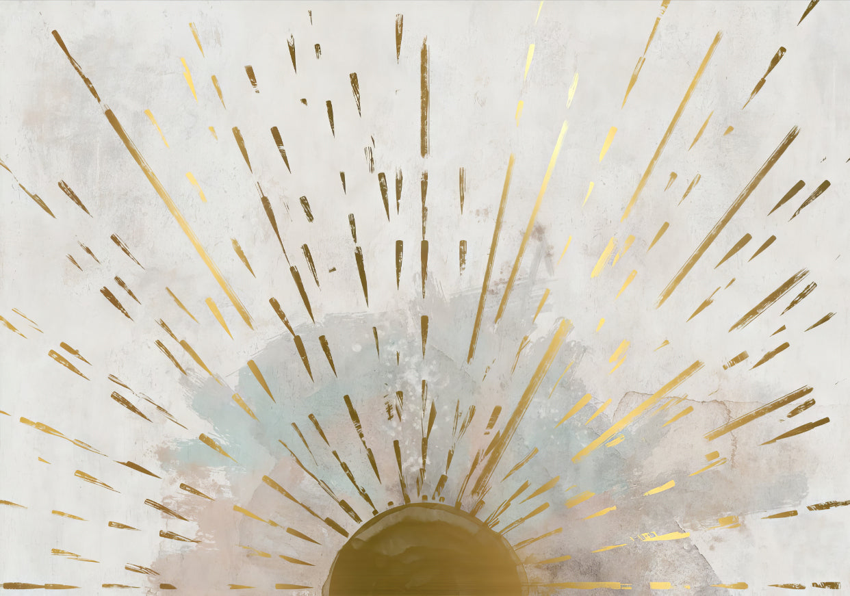 Aurora Gleam Abstract Mural