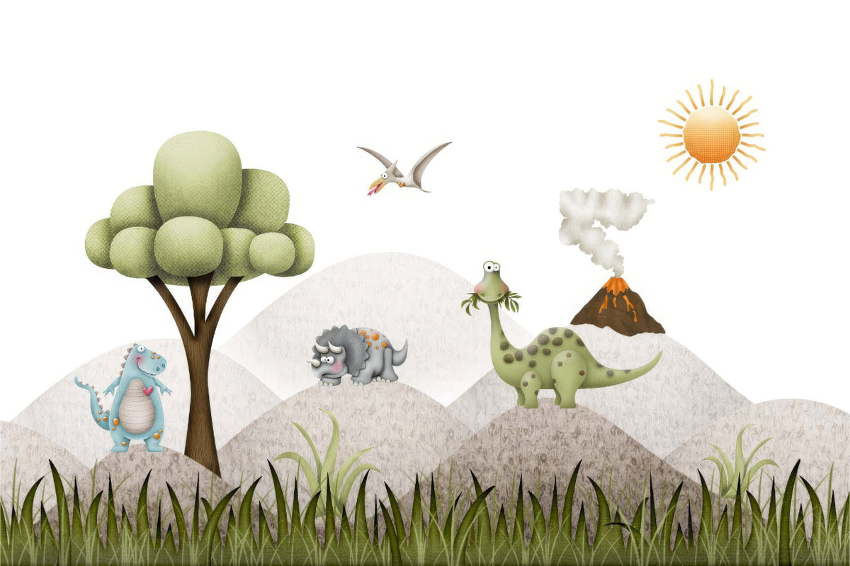 Tiny Saurus Wall Mural in your room
