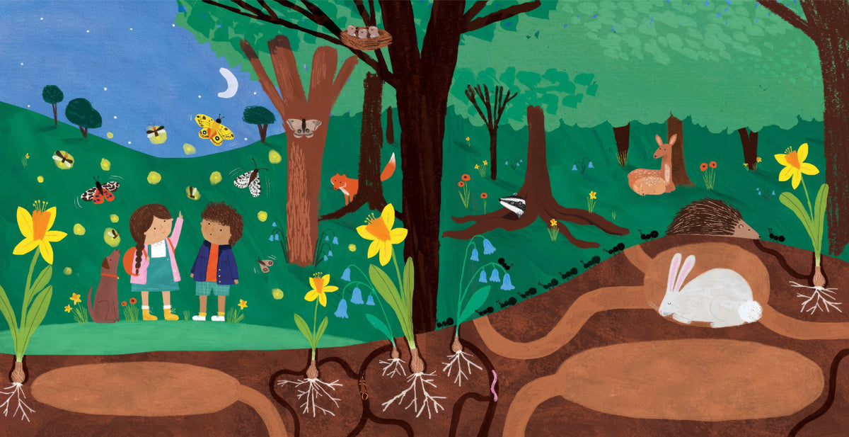 Forest Tales Wall Mural in your room — zoomed
