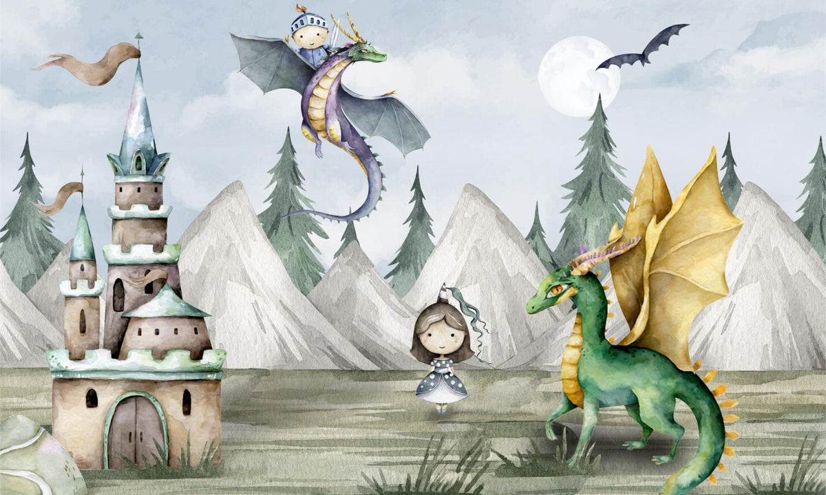 Magical Kingdom Kids Room Wall Mural in your room — zoomed