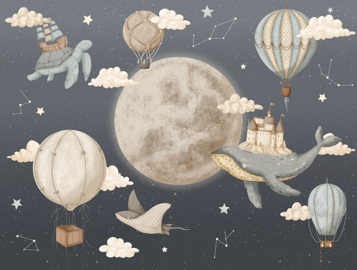 Vintage Balloon Wall Mural in your room