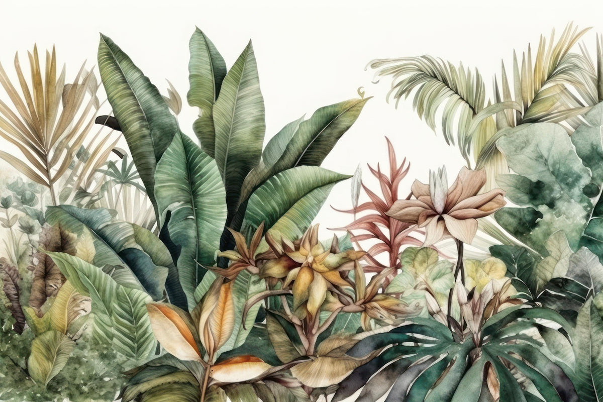 Exotic Greenery Wall Mural in your room