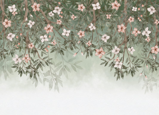 Hanging Flowers Wall Mural