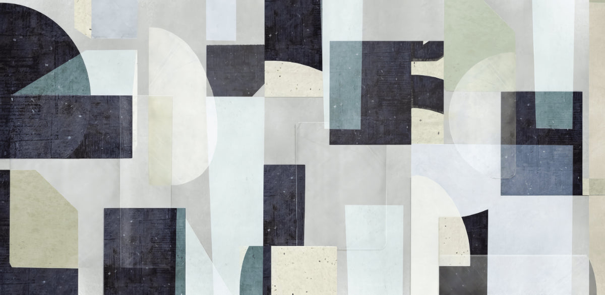 Abstract Geometric Wall Mural in your room — zoomed