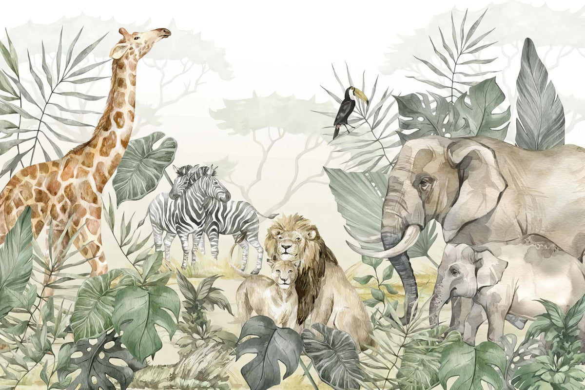 Safari Jungle Wall Mural in your room
