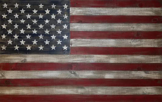 American Flag Wooden Wall Mural