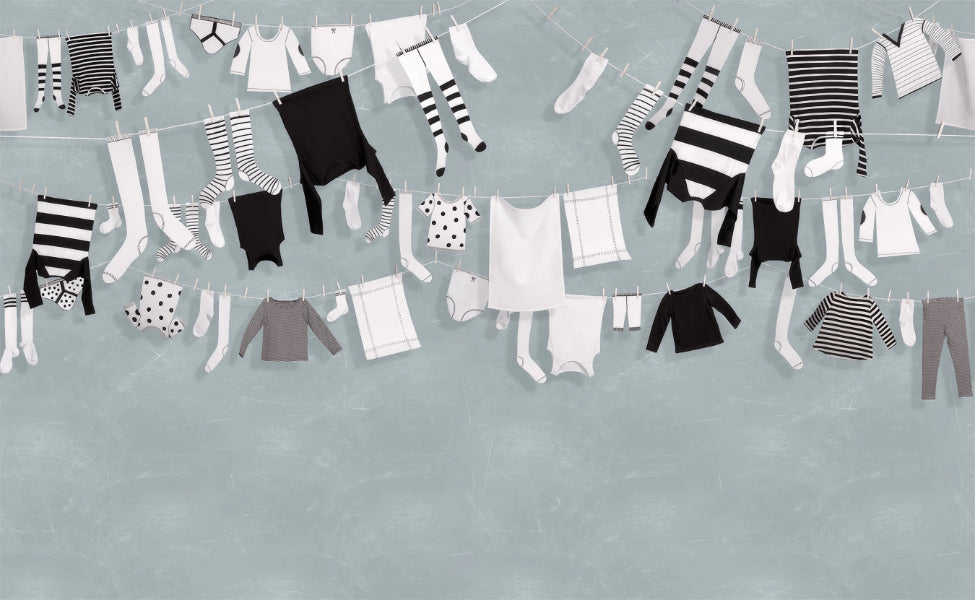 Hanging Laundry Wall Mural in your room
