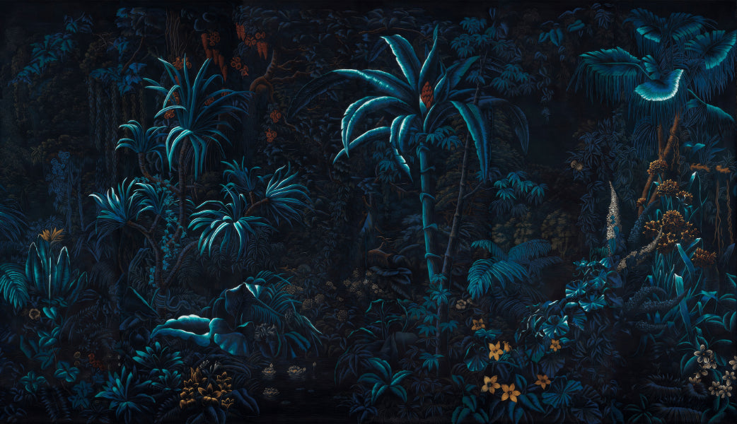 Moonlight Forest Wall Mural in your room — zoomed