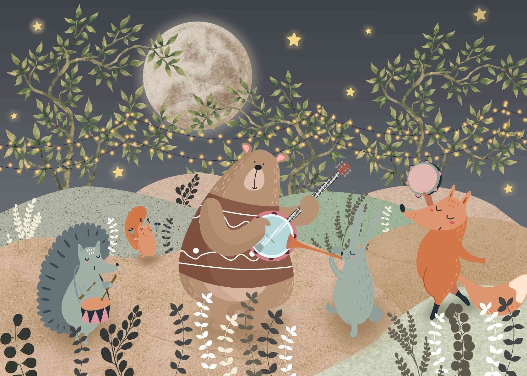 Enchanted Forest Party Wall Mural