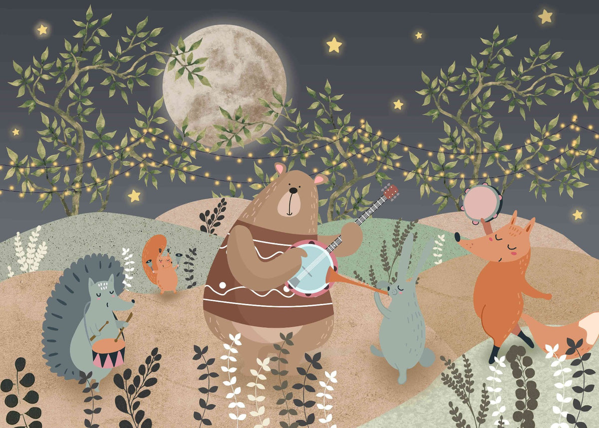 Enchanted Forest Party Wall Mural in your room — zoomed
