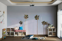 Sunset and coastal elements in the California Dreaming mural.

