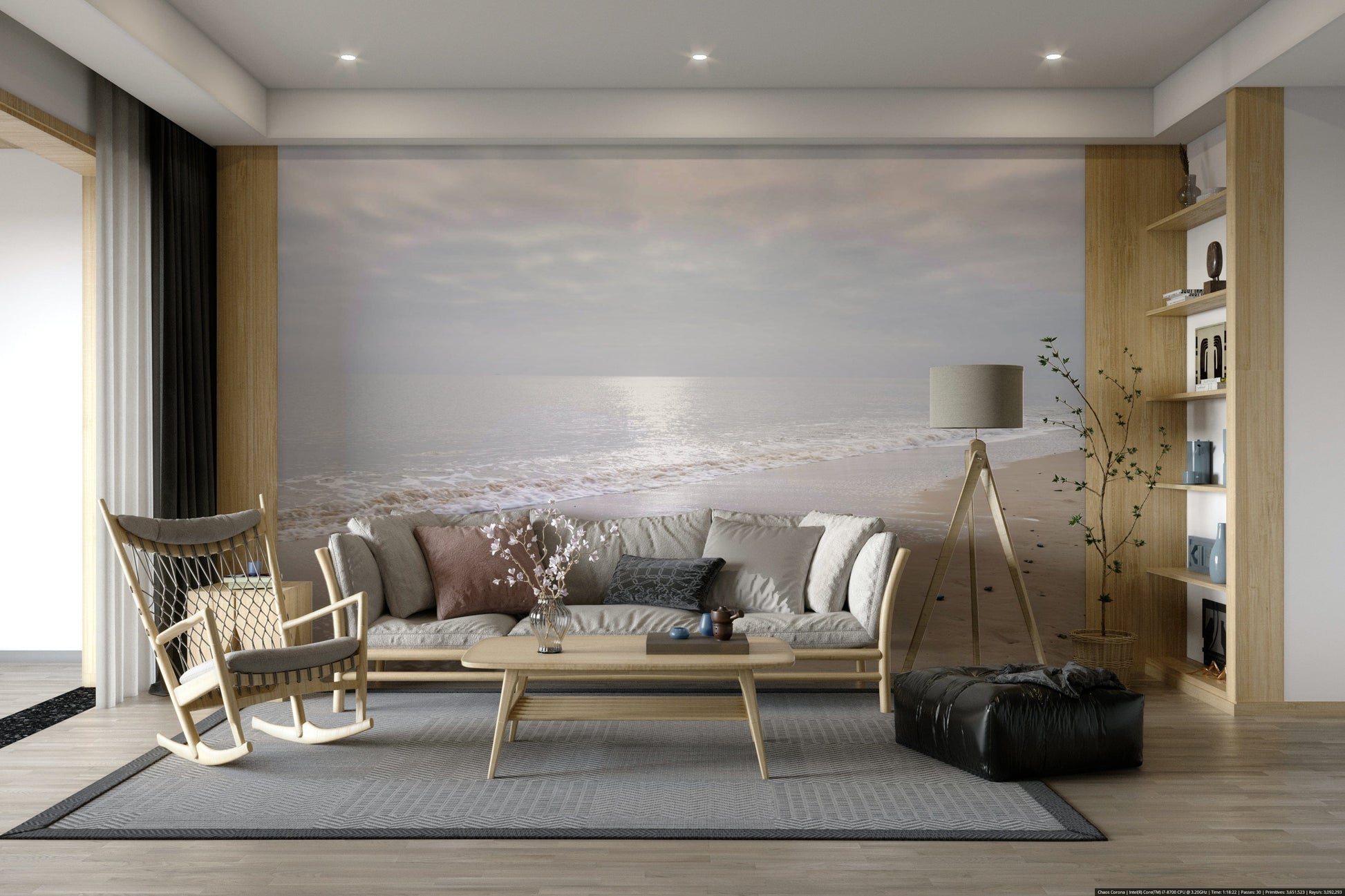 A seamless pattern for a living room or bedroom.

