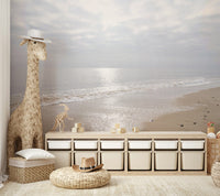 Wall mural with a gentle waves reflection.

