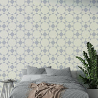 Abstract tile pattern mural

