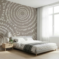 A beautiful minimalist circle wallpaper mural for a modern, serene home.