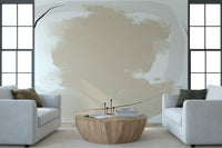 A beautiful modern art wall mural of abstract forms.