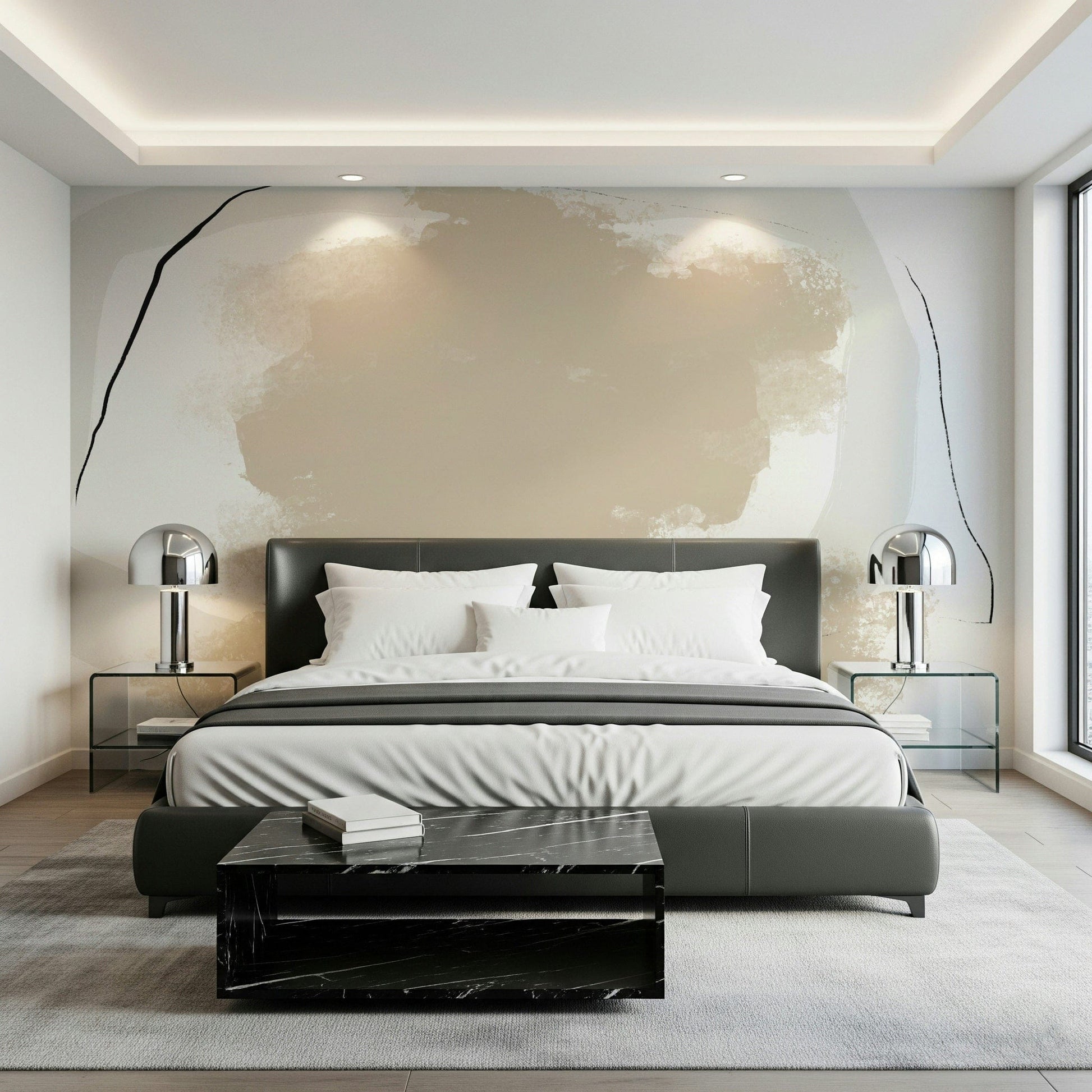 A serene flowing design wall mural for your decor.
