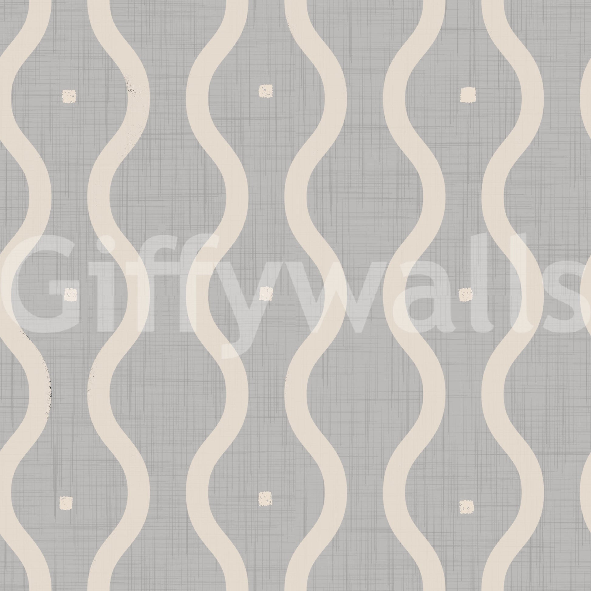 Designer wallpaper for walls, classic ogee waves, simple luxury.