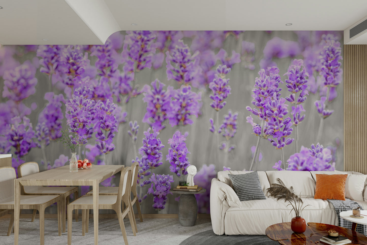 A high-quality print of a tranquil garden.

