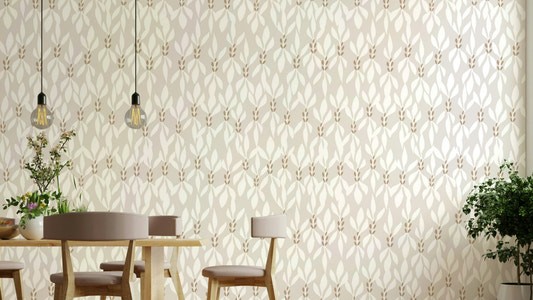 A living room with textured wall decor

