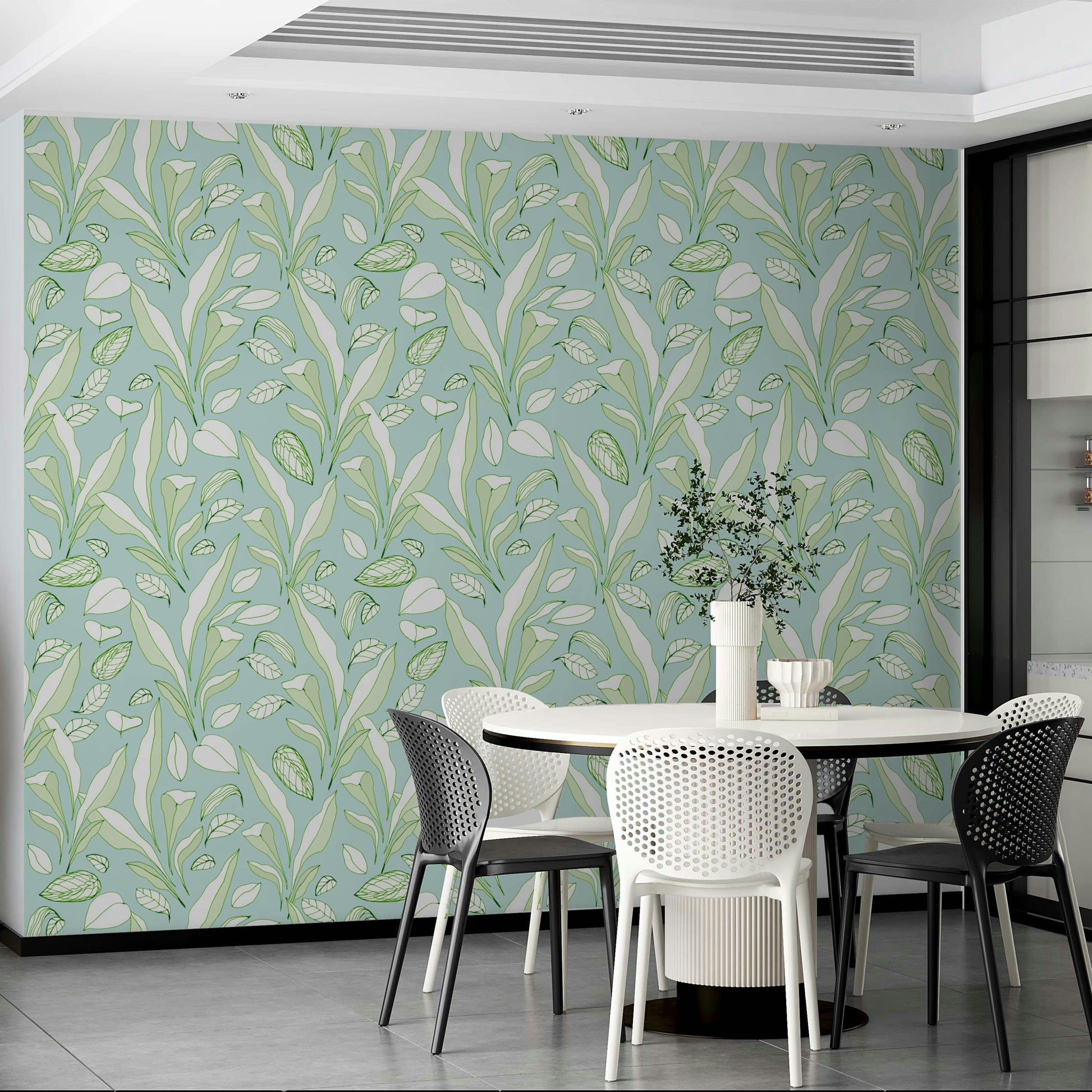 The outlines of the leaves are rendered in a fine, dark line.
